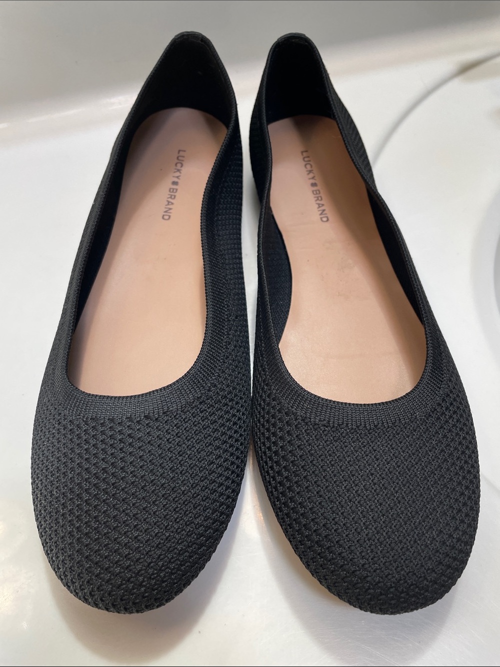 Lucky Brand Women’s Erin Knit Black Ballet Flats